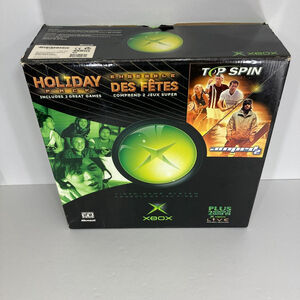 Used EMPTY BOX ONLY Original Microsoft Xbox Console Canada Holiday Pack‎ 2004